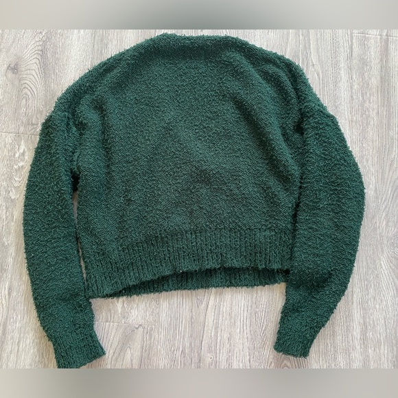 Free People Theo V-Neck Sweater Deepest Spruce Medium - Picture 5 of 7